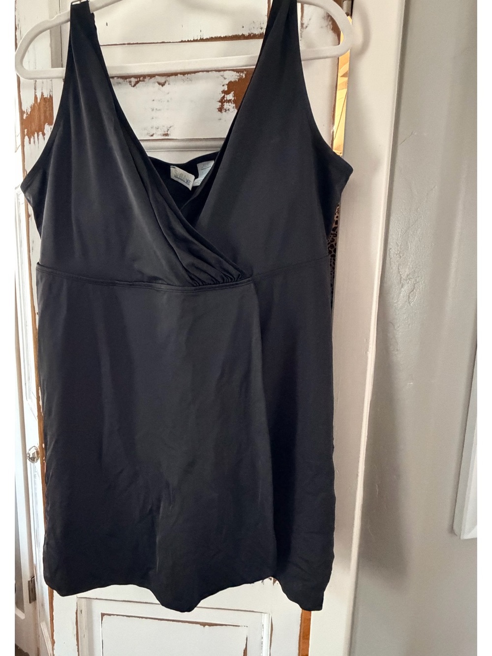 SWIM365 Black V-Neck One-Piece Swimwear